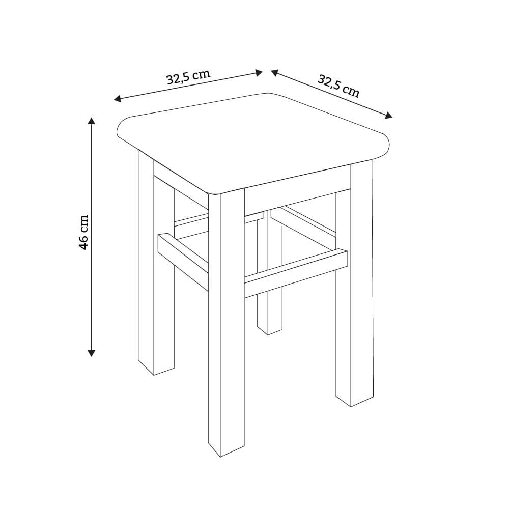Zestaw 4 taboretów drewnianych WT2 Mała Kuchnia Kod producenta 8769