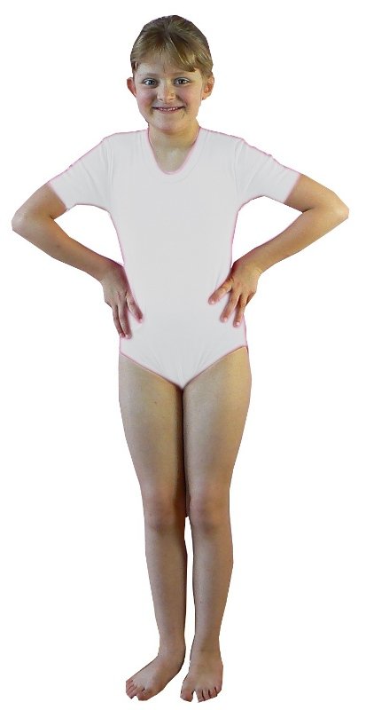 

6003_BODY Gimnastyczne rękaw kr rozm 128 białe