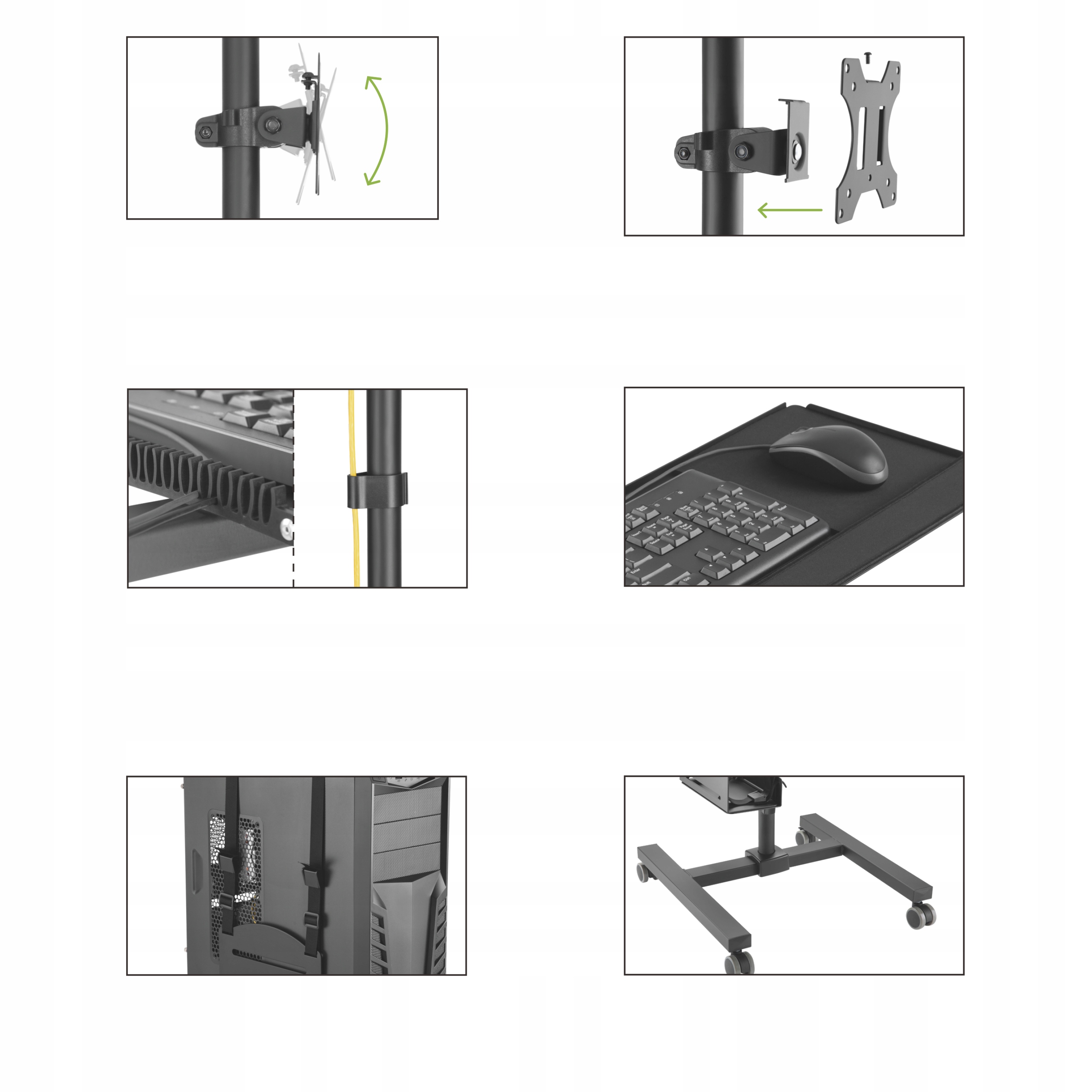 STOJAK UCHWYT pod MONITOR na TV WÓZEK do LED LCD Model MC-793