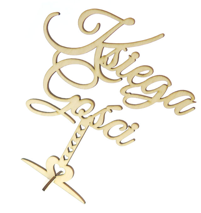 DEKOR NAPIS Księga Gości NA PODSTAWCE WESELE KY23 Marka bez marki