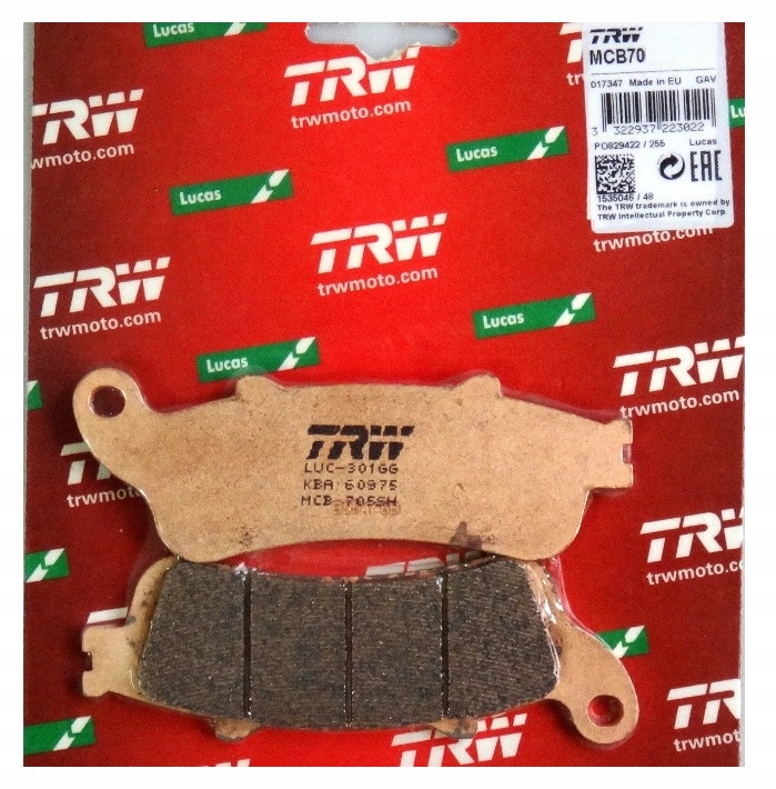 ТОРМОЗНЫЕ КОЛОДКИ TRW HONDA GL_1800 GOLD WING