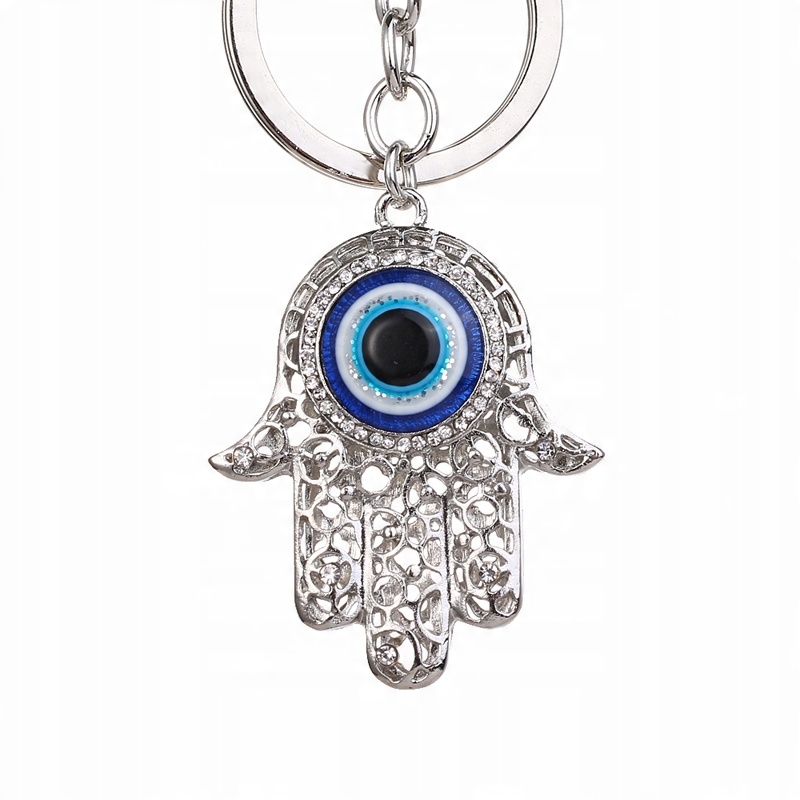 

Piękny Brelok Oko Proroka Hamsa Fatima Srebrna 24H