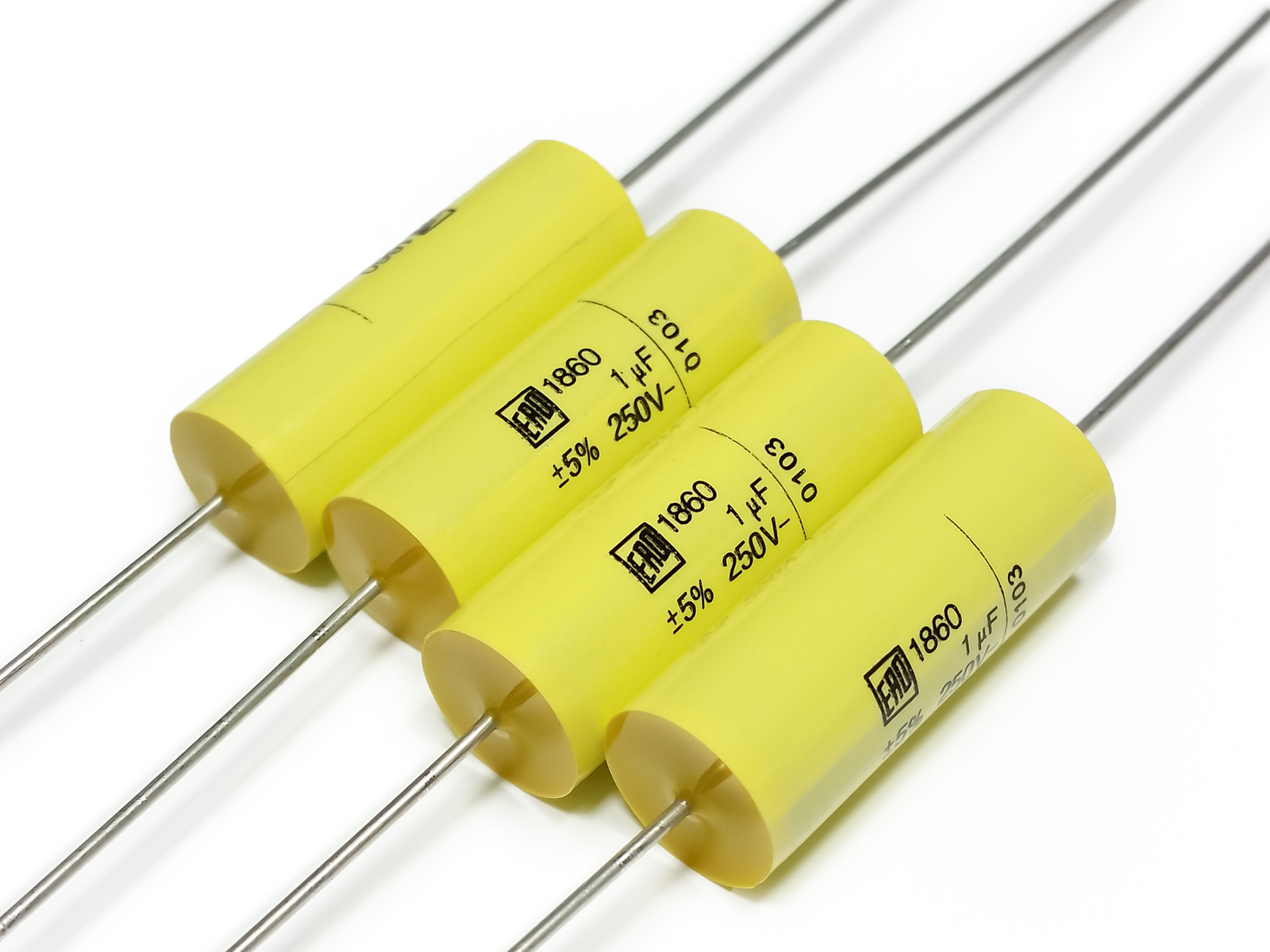 [2szt] Kondensator foliowy osiowy 1uF 250V MKC1860 Ero Roederstein