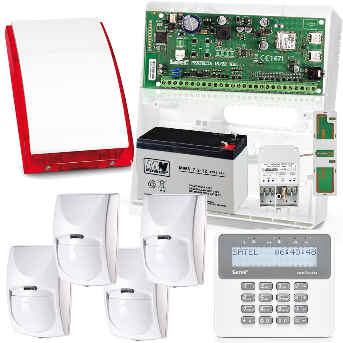Zestaw Perfecta 16 LCD Sp 4001 4x Bingo Gsm Satel