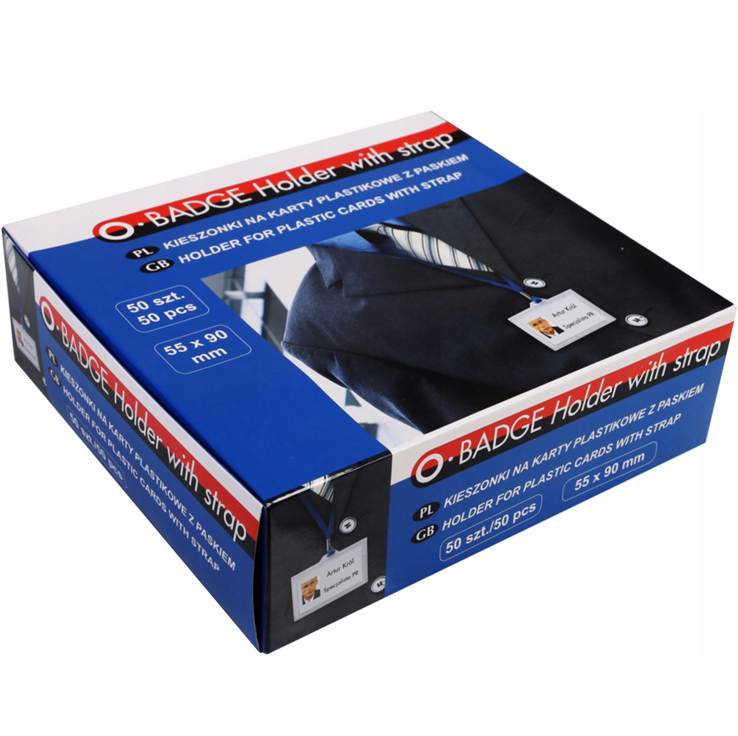 

Identyfikator etui holder 55x90mm niebieski 50 szt