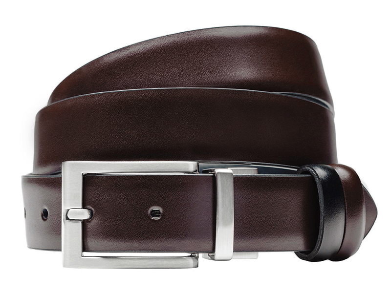 SKÓRZANY do GARNITURU 2w1 Pasek Męski Spodni P1 90 Model dwukolorowy