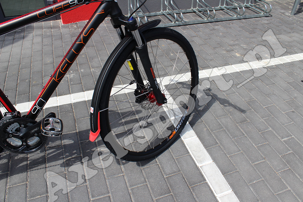 Błotniki rowerowe SIMPLA 28'' UBIQUIT 50mm czarno-zielone Rozmiar koła 28