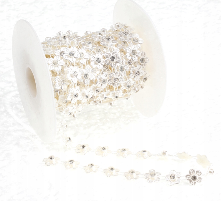 

SN637 Taśma Dekoracyjna Ślub Girlanda 12mm 1m