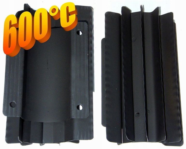 Radiátorový výmenník tepla ⌀ 80 mm/výška 250 mm čierny, nanášaný a skrutkovaný