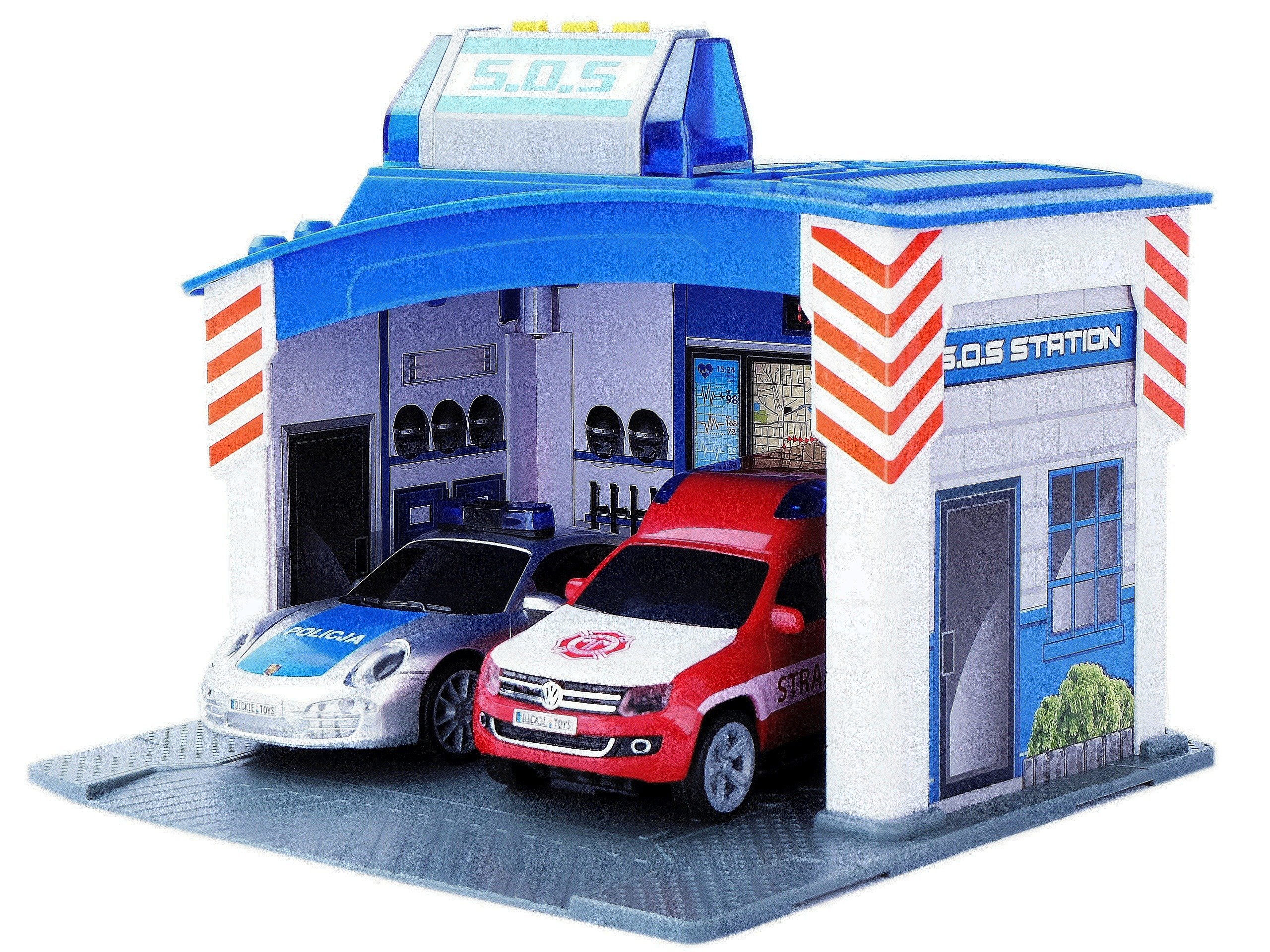 Dickie Baza Sos Policja Straż Auto Garaż Auta 6884555733 Dickie Baza Sos Policja Straż Auto Garaż Auta 6884555733