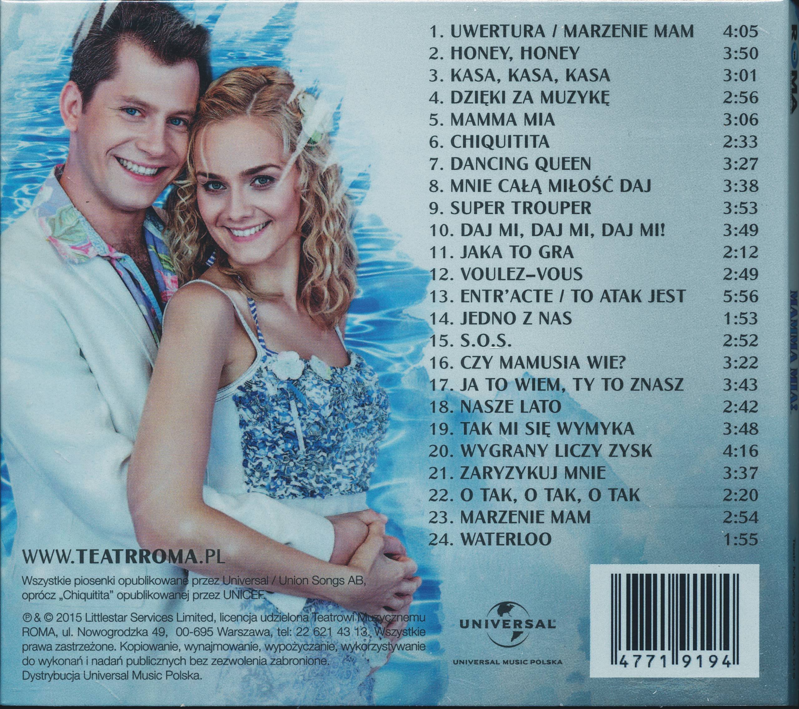 Mamma Mia! OST /teatr ROMA/ Waterloo, Honey, Honey - 5960230827 ...