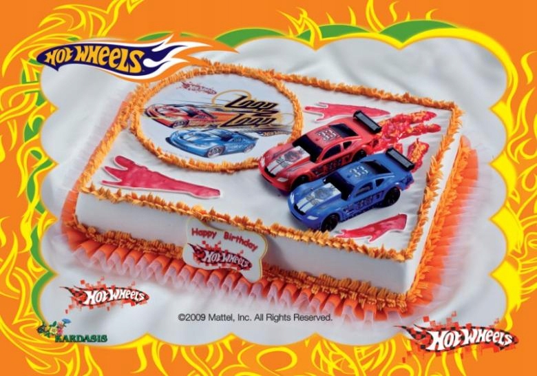 Zestaw Z Zabawką I Opłatkiem Na Tort Hot Wheels 7415802686