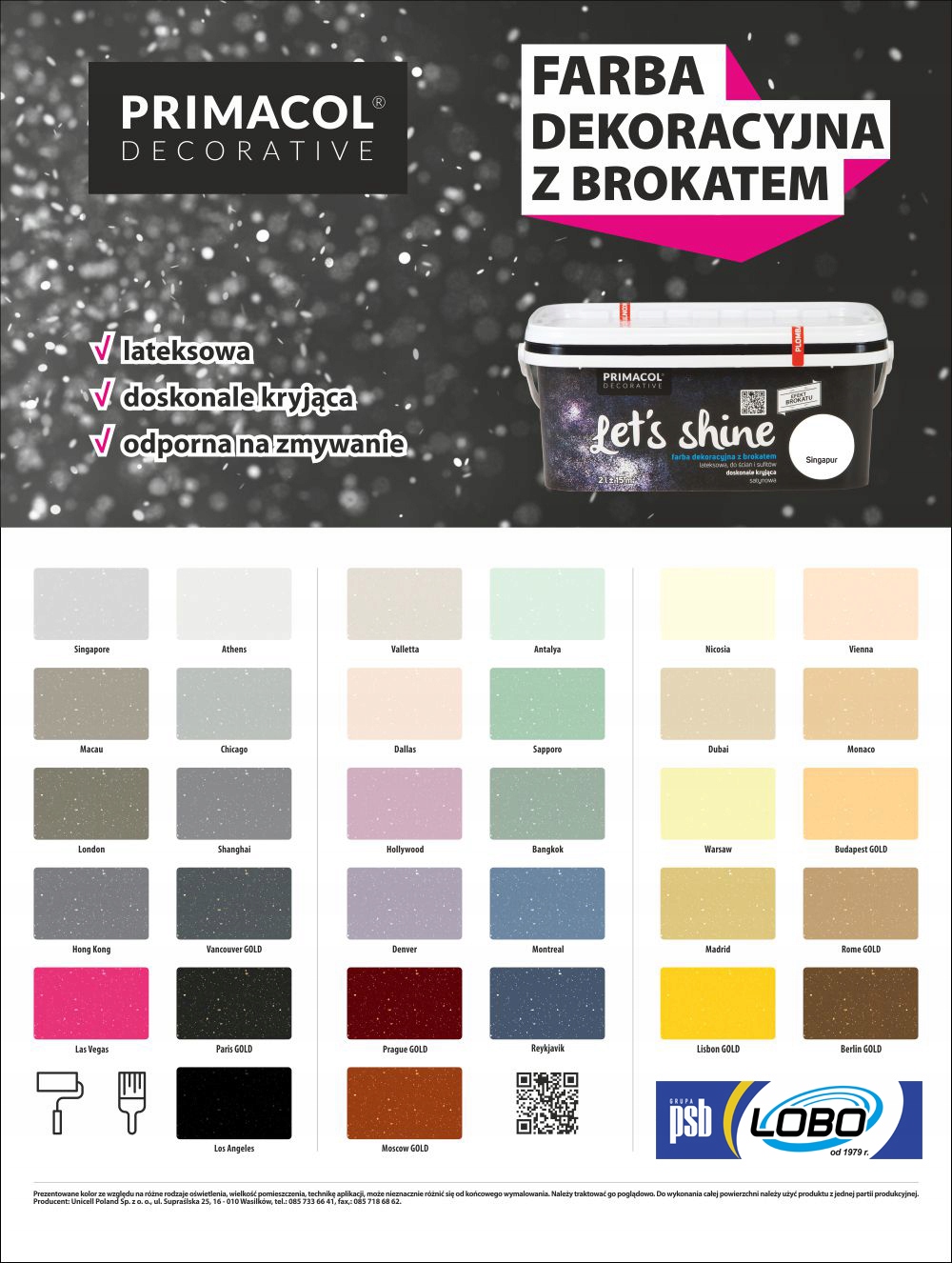 PRIMACOL DECORATIVE Farba Let's shine 2L Szanghaj 7557913209