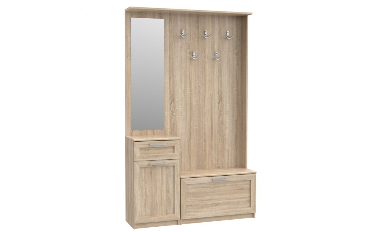 Szafka z lustrem do przedpokoju z wieszakami - 6919865395 - oficjalne