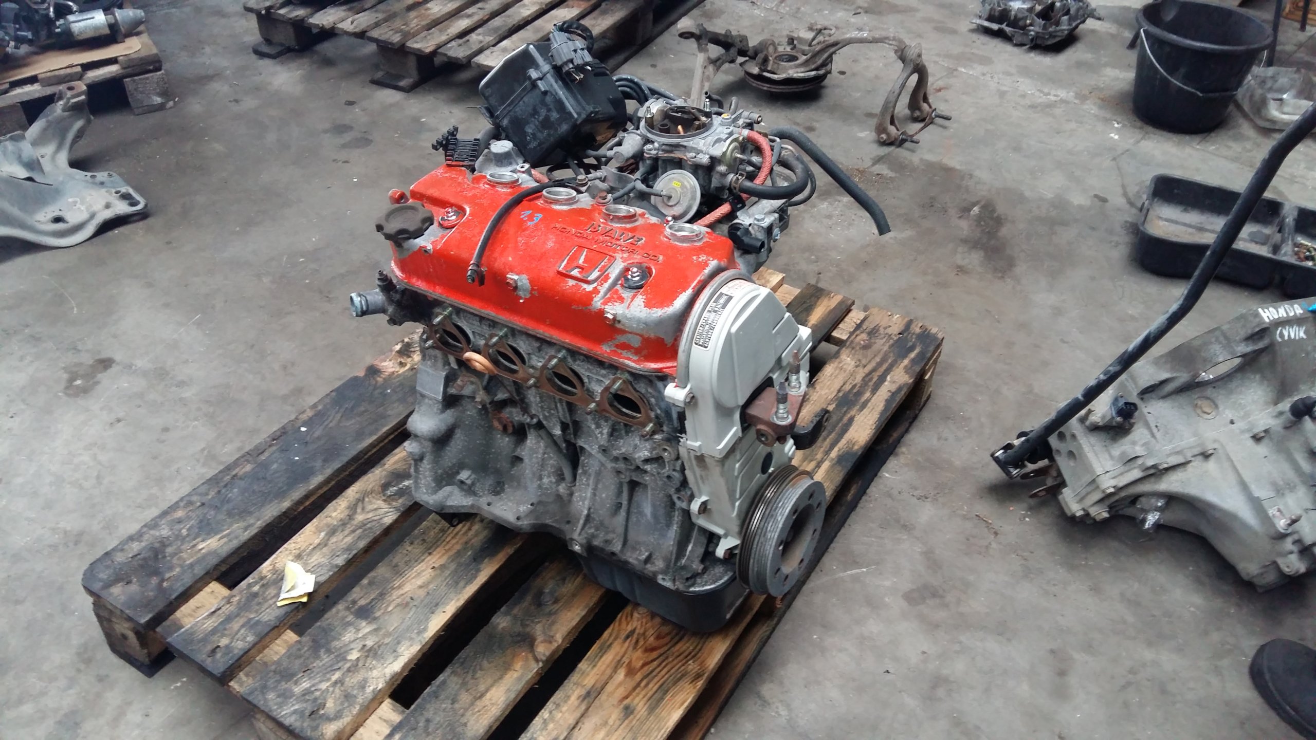 HONDA CIVIC V 1.3 75KM D13B2 SILNIK GOŁY SŁUPEK 6905070839