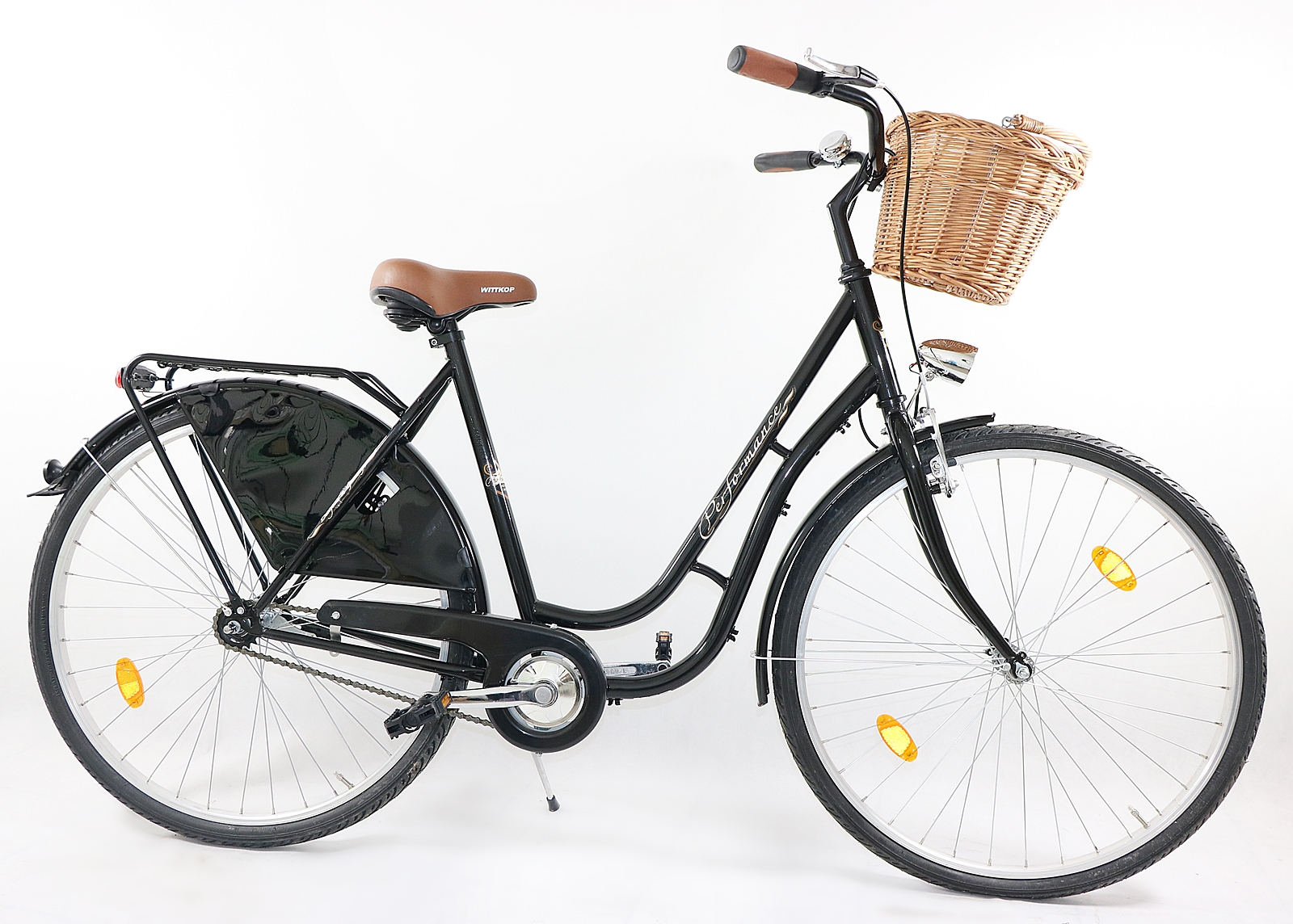 ROWER MIEJSKI DAMSKI 28 KOSZ RETRO CZARNY MIKOŁAJ 7046947609