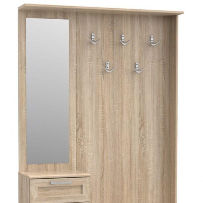 Szafka z lustrem do przedpokoju z wieszakami - 6919865395 - oficjalne