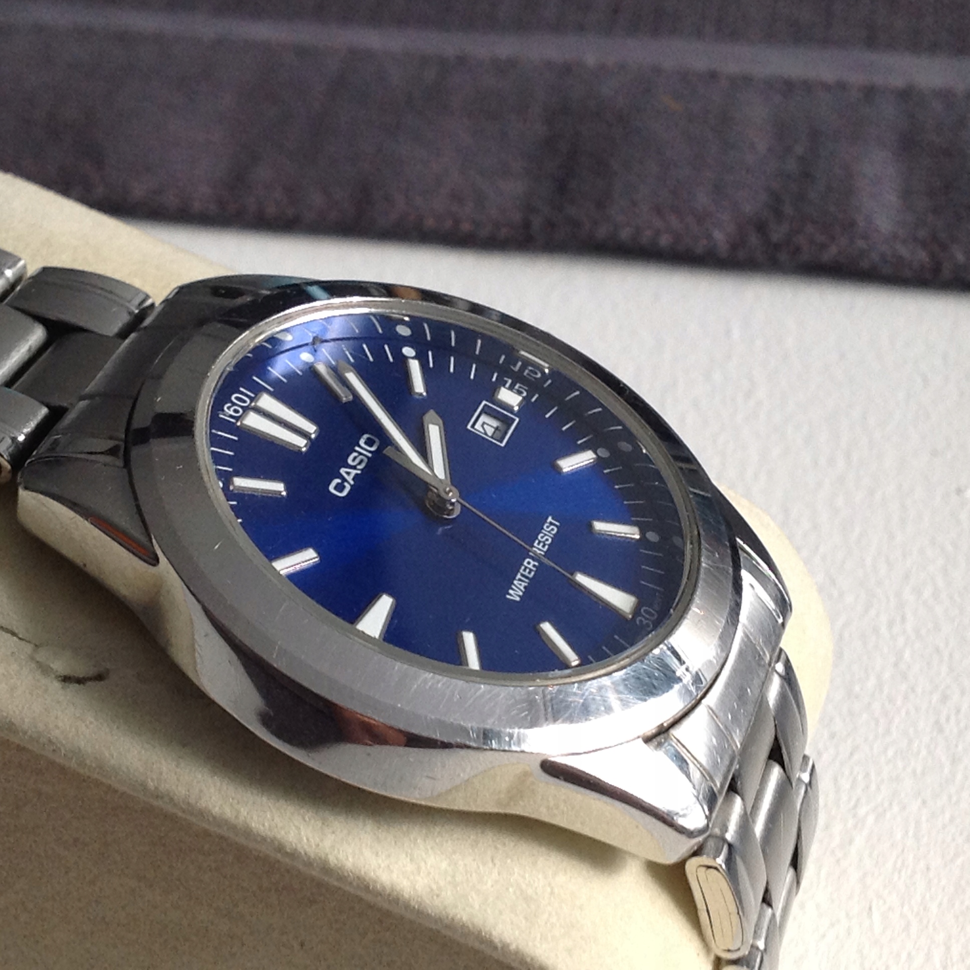 casio water resist gold