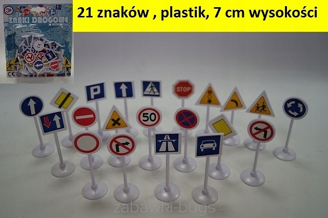 Znaki Drogowe 7cm Zestaw 21 Róznych Znaków 7250340497 Znaki Drogowe 7cm Zestaw 21 Róznych Znaków 7250340497