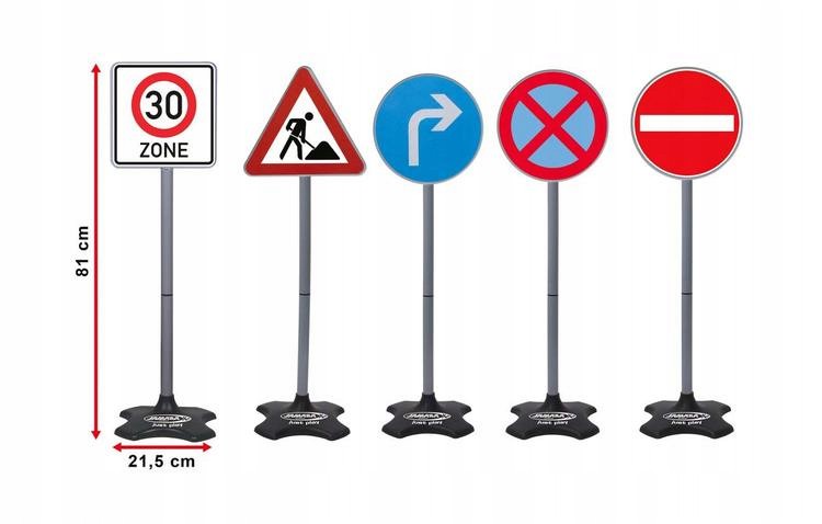 Jamara Znaki Drogowe 5 Sztuk Jamara Znaki Drogowe 5 Sztuk