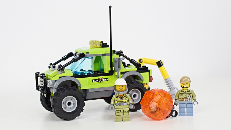 „Wulkan samochód naukowców” test zestawu klocków Lego
