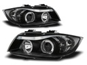 Фары bmw e90 e91 05-08r angel eyes белий, белое кольца led+лампочки h1 gratis!1, цена в Украине
