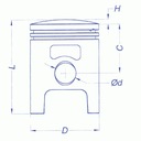 Поршень rms 40,80 piaggio nrg zip ntt typhoon gilera runner 50 aprilia sr2, купить в Украине