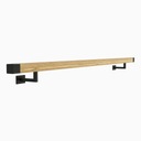 фото mini №2, Handrail wall-mounted wooden 40x40 110cm oak color