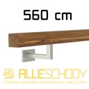 фото mini №1, Handrail wall-mounted wooden 40x40 560cm oak color