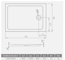 фото мини №2, Бассейн radaway doros plus f прямоугольный 140 x 80 сантиметри