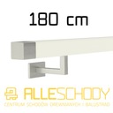фото mini №1, Handrail wall-mounted wooden 40x40 180cm white inox
