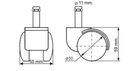 фото mini №4, Rubber wheels gray fi11 for seats chairs 5 pieces