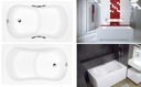 фото mini №5, Trough rectangular acrylic besco aria rehab drain sideways 120 x 70 centimeters