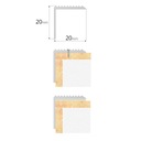фото мини №3, Накладка лестница 20x20 профиль внешняя серебро 1m
