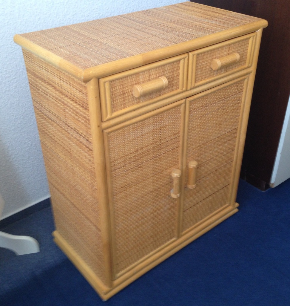 KOMODA SZAFKA RATTANOWA RATTAN MIODOWA REWELACYJNA