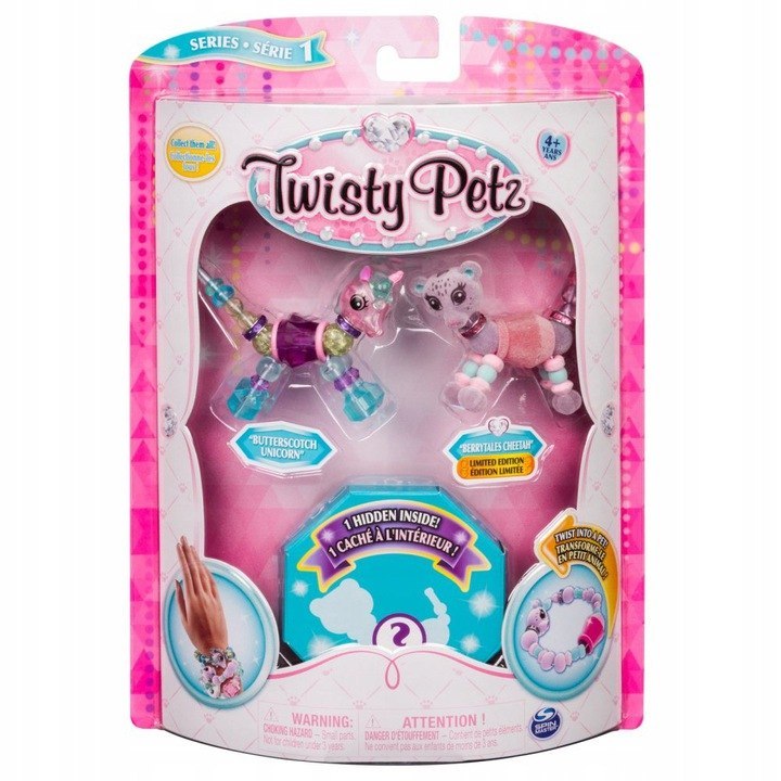 TWISTY PETZ Bransoletki 3-pak Jednorożec i Gepard