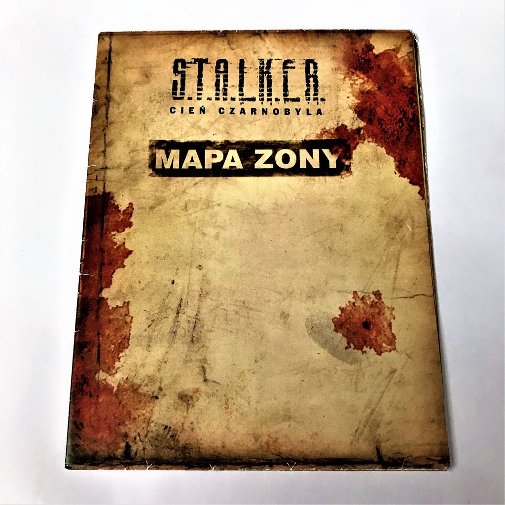 STALKER CIEŃ CZARNOBYLA - MAPA ZONY - STAN IDEALNY