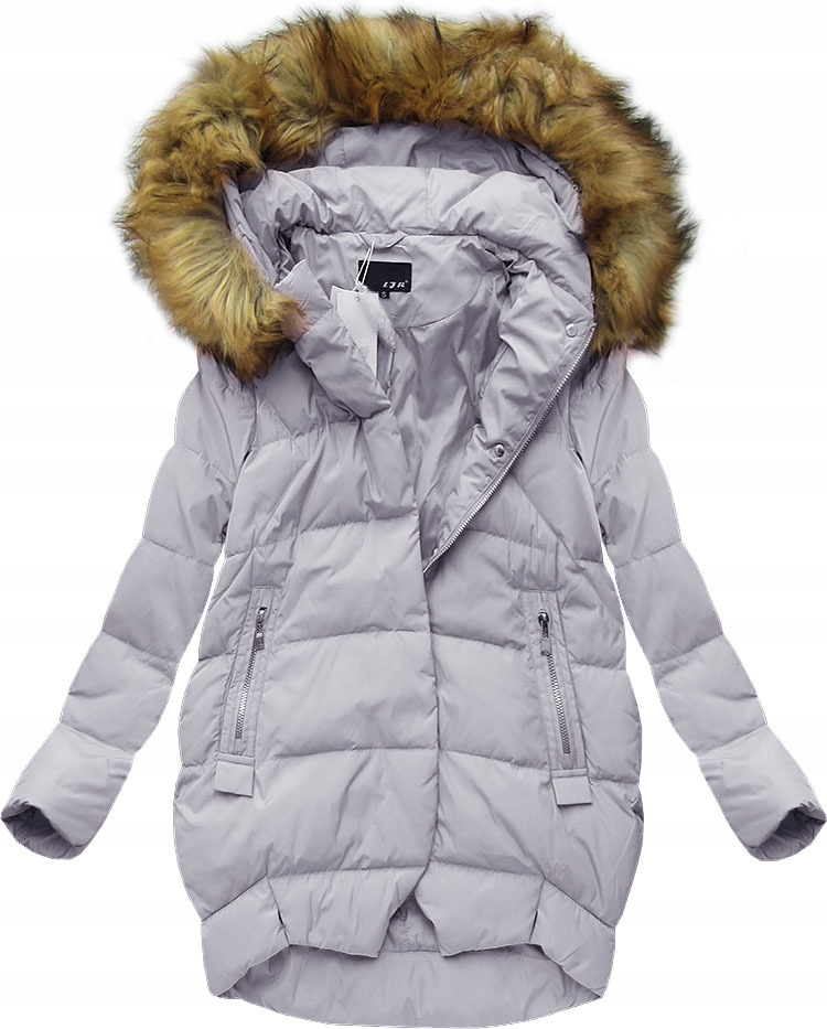 KURTKA Z PUCHU NATURALNEGO 8071 WRZOSOWA L (40)