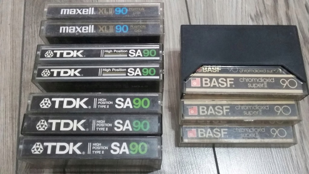 kasety magnetofonowe chrom TDK BASF MAXELL zestaw