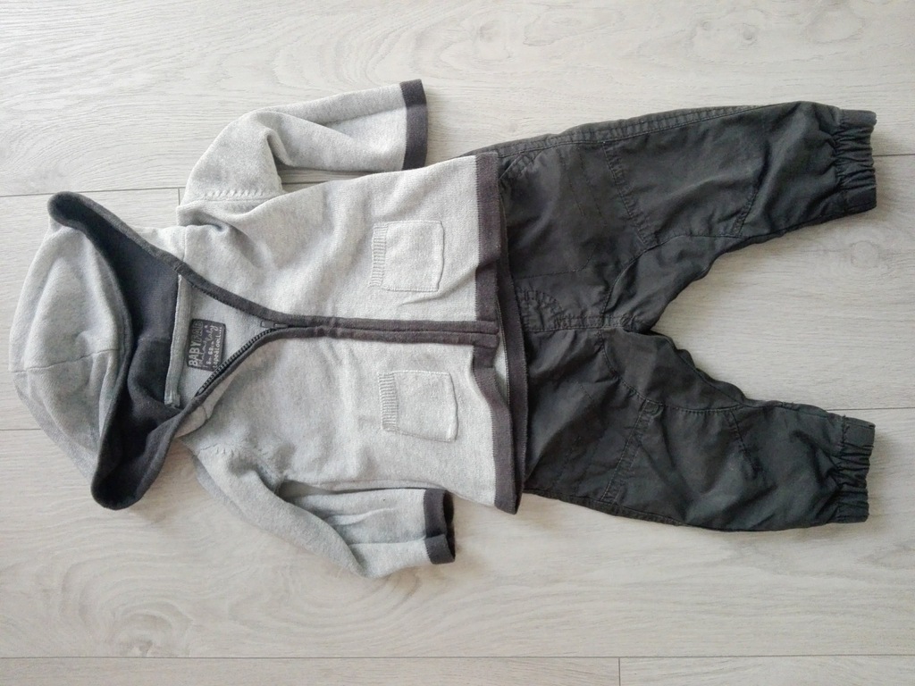 KappAhl spodnie ocieplane plus sweter r. 68 cm