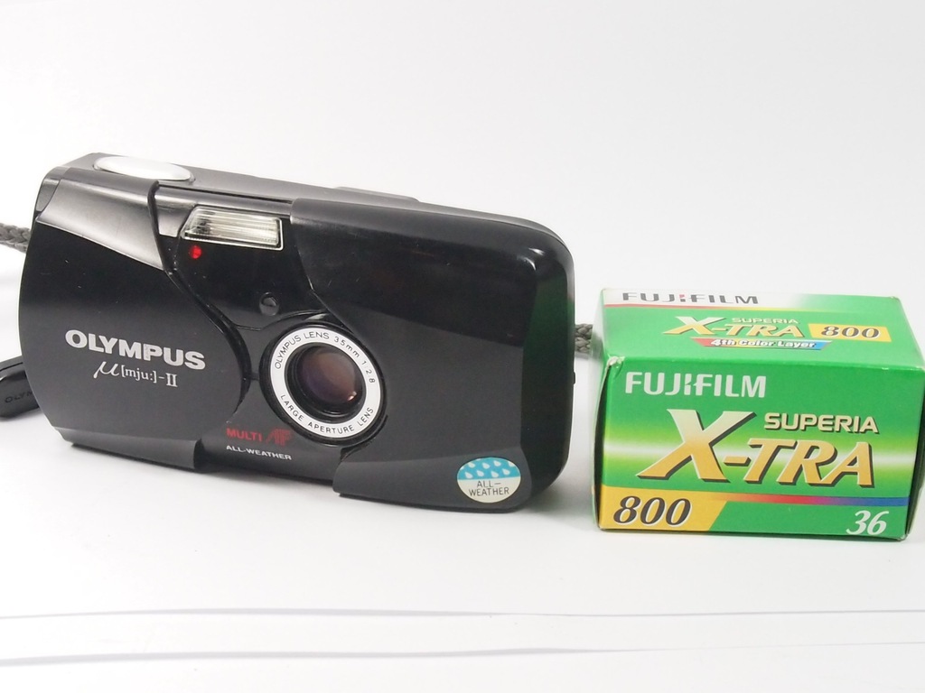 Olympus Mju II Mju Mju2 + film + nowa bateria - 7252212086