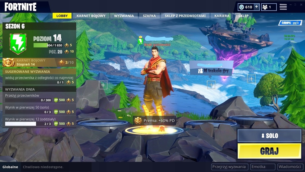 Konto Fortnite Ratowanie Świata i Battle Royale