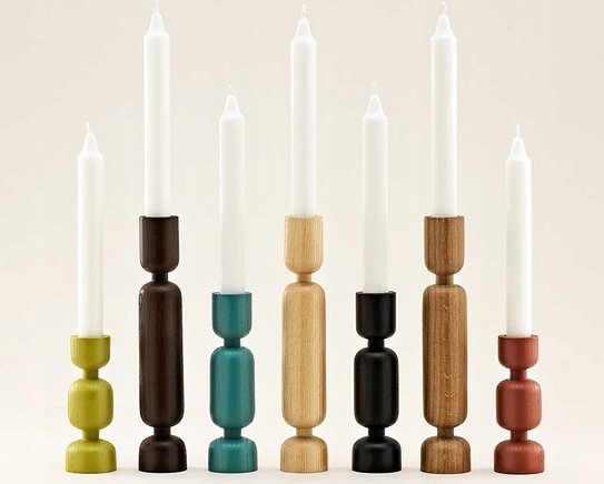 NORMANN COPENHAGEN świecznik LUMBERJACK L, czarny
