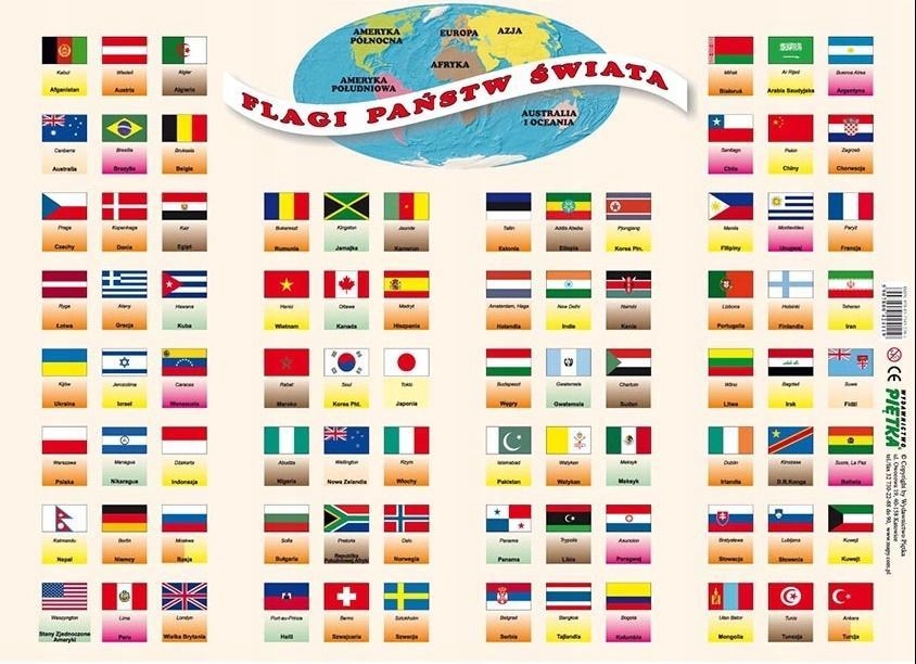 Flagi Państw Z Nazwami Po Polsku PUZZLE - FLAGI PAŃSTW ŚWIATA - 7207677343 - oficjalne archiwum Allegro