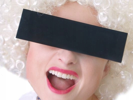 ANONIMOWE OKULARY Z CENZURĄ PASEK NA OCZY CZARNY