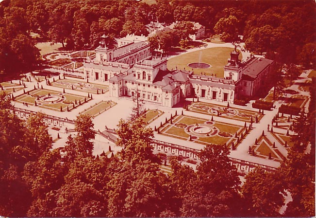 Warszawa Wilanów pałac widok z lotu ptaka  MAŁY NA