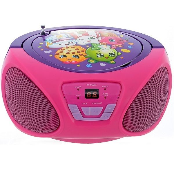 SHOPKINS Boombox Odtwarzacz CD Radio FM AUX Dzieci 7426514208 oficjalne archiwum Allegro