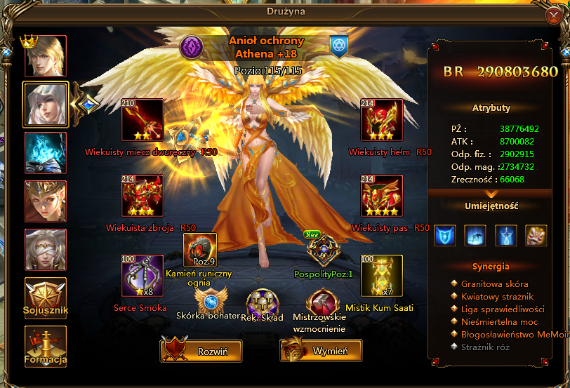 Konto gry League of Angels wartości 2000zł loa lol