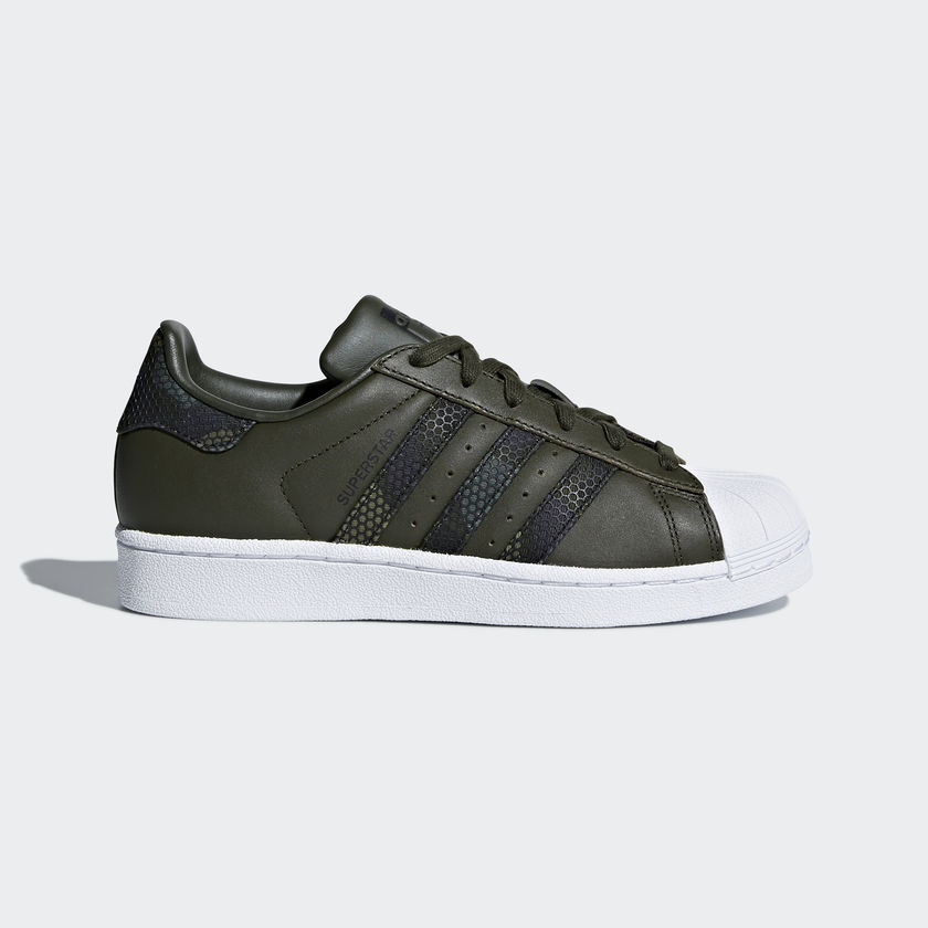 Adidas superstar olive green 38 sale