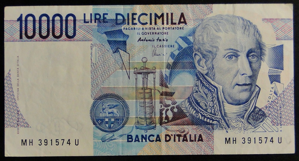 1984 Włochy A. Volta - 10000 lir